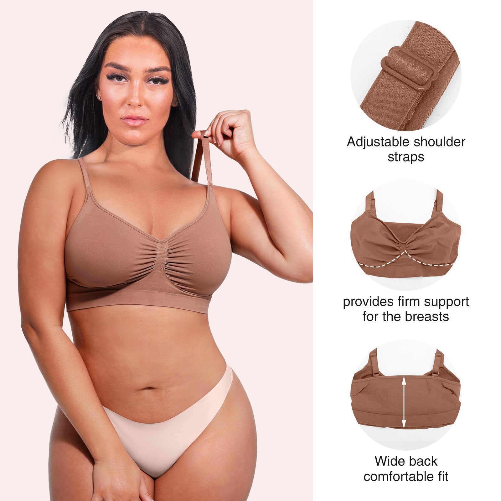Ashley – Naadloze Shaping BH met Verstelbare Schouderbandjes - Bella Fit™